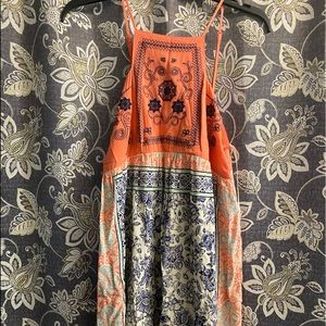 Cami coral and blue dress